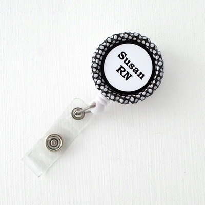 Personalized id badge reel - badge holder - nursing badge - nurse badge holder - rn badge reel - badge clip