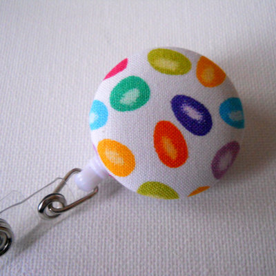 Easter jelly bean id badge reel - name badge holder - rn - easter badge reel - rn badge clip - fun badge pull - teacher gift - badge shack