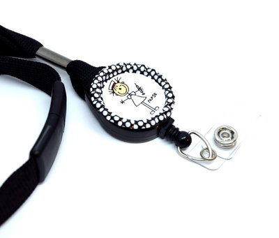 Stick nurse stethoscope id tag - nurse lanyard - medical staff lanyard - nurse stethoscope tag - rn steth tag - picu nurse - nurse gift