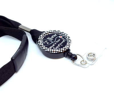 I&#39;m a nurse what&#39;s your superpower lanyard black - nurse lanyard - rn lanyard - nurse stethoscope tag - rn steth tag - picu nurse