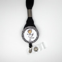 Stick Nurse Stethoscope ID Tag - Nurse Lanyard - Medical Staff Lanyard - Nurse Stethoscope Tag - RN Steth Tag - PICU Nurse - Nurse Gift - Thumbnail 1