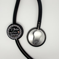 I&#39;m a Nurse What&#39;s Your Superpower Lanyard Black - Nurse Lanyard - RN Lanyard - Nurse Stethoscope Tag - RN Steth Tag - PICU Nurse - Thumbnail 3