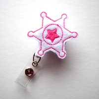 Sheriff Badge - Retractable Badge Reel - Name Badge Holder - Cute Badge Reel - Law Enforcement Badge - Police Officer Badge - Badge Shack - Thumbnail 2