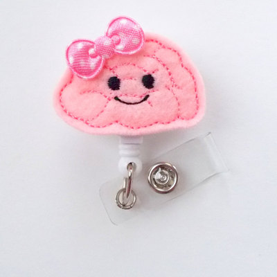 Bobbi the brain - name badge holder - neurology nurse badge reel - health professions badge - medical badge - neurologist badge - rn