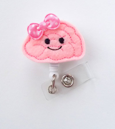 Bobbi the brain - name badge holder - neurology nurse badge reel - health professions badge - medical badge - neurologist badge - rn