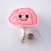 Bobbi the Brain - Name Badge Holder - Neurology Nurse Badge Reel - Health Professions Badge - Medical Badge - Neurologist Badge - RN - Thumbnail 1