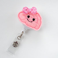 Bobbi the Brain - Name Badge Holder - Neurology Nurse Badge Reel - Health Professions Badge - Medical Badge - Neurologist Badge - RN - Thumbnail 2