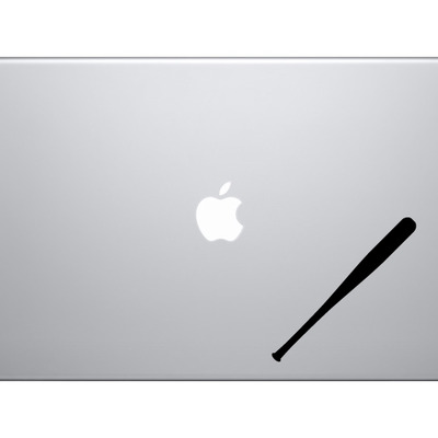 Sports silhouette - baseball bat version 1 - vinyl decal for laptops, macbook, tablets and cars 