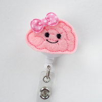 Bobbi the Brain - Name Badge Holder - Neurology Nurse Badge Reel - Health Professions Badge - Medical Badge - Neurologist Badge - RN - Thumbnail 3