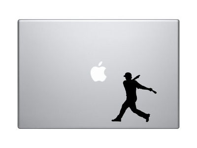 Sports Silhouette - Baseball Batting Homerun Version 1 - Vinyl Decal For Laptops, Macbook, Tablets and Cars 
