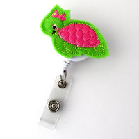 Tammy the Turtle - Retractable ID Badge Reel - Teacher Badge Holder - Cute Badge Reel - Nurse Badge Holder - Nursing Badge Clip - PICU - Thumbnail 2