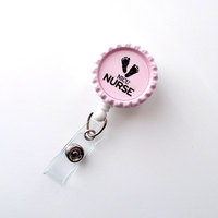 NICU Nurse Baby Pink - Nurses Badge Holder - Nursing Badge Reel - Name Badge Holder - Nurse ID Badge Clip - NICU Badge Clip - Thumbnail 2