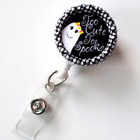 Cute Ghost - Name Badge Holder - Lanyard - Nursing Badge - Teacher  Badge - Nurses Badge - Halloween Badge - RN Badge - PICU  - Nurse Gift - Thumbnail 2