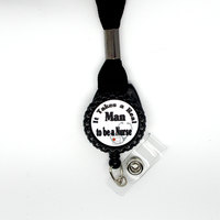 Male Nurse - Nursing ID - Nurse Lanyard - RN Lanyard - Nurse Badge Holder - RN Stethoscope Tag - Steth Tag - Nursing Steth Tag - Nurse Gift - Thumbnail 1