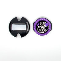 Keep Calm and Nurse On Lanyard Purple - Nursing ID - Nurse Lanyard - RN Lanyard - Nurse Badge Holder - RN Badge Holder - Name Tag Holder - Thumbnail 3