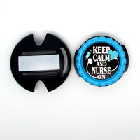 Keep Calm and Nurse On Lanyard Blue - Nursing ID - Nurse Lanyard - RN Lanyard - Nurse Badge Holder - RN Badge Holder - Name Tag Holder - Thumbnail 4