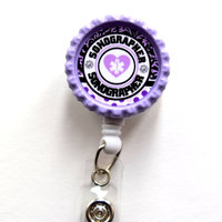 Ultrasound ID Badge Holder - Sonographer Badge Reel - Name Tag Badge - Cute ID Badge Holder - Sonogram Badge Reel - Ultrasound Tech - Thumbnail 1