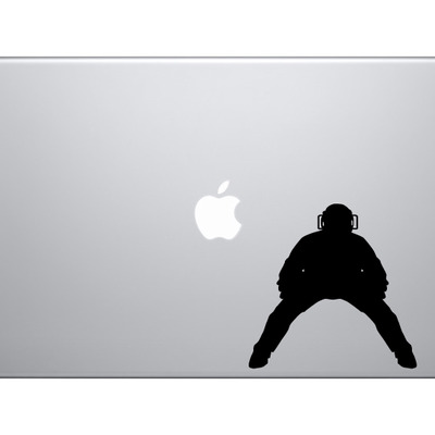 Sports silhouette - baseball catcher front version 2 - vinyl decal for laptops, macbook, tablets and cars  - Thumbnail 5