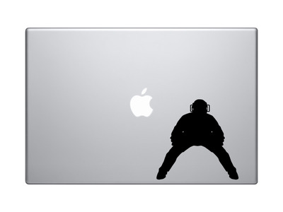 Sports Silhouette - Baseball Catcher Front Version 2 - Vinyl Decal For Laptops, Macbook, Tablets and Cars 