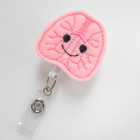 Lola the Lung - RT Badge Holder - Cute Badge Reel - RT Badge Holder - Respiratory Specialist Badge Clip - Pulmonary Badge Reel - Lung Badge - Thumbnail 1