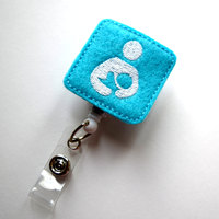 Lactation Specialist - Retractable Badge Reel - Name Badge Holder - Breast Feeding Badge - Breastfeed Badge - Felt Badge - Badge Reels - Thumbnail 2