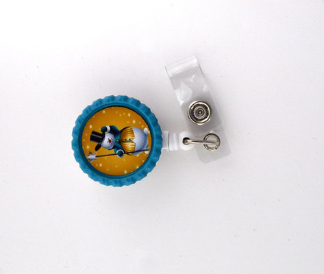 Snowman with star - nursing badge holder - nurse badge reel  - rn gift - nurses badge - teacher badge reel - christmas badge holder