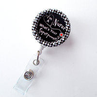 I&#39;m a Nurse What&#39;s Your SuperPower Black - Name Badge Holder - Cute Badge Reels - Nurse Badge - Nurse Gift  - Nursing Badge - RN Badge - Thumbnail 2
