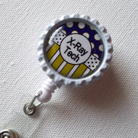 X-Ray Tech - ID Badge Holder - ID Badge Reel - Name Tag Badge - Badge Reel - Xray Badge Clip - Cute Badge Reel - Name Badge Holder - Thumbnail 2