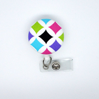 Rainbow diamond ii - cute id badge reel - nurse badge holder - nursing badge reel - rn badge clip - teacher badge - nurse