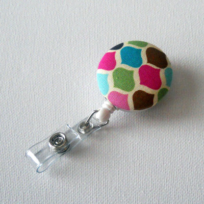 Rainbow diamond - retractable id badge holder - name badge holder - nursing badge reel - rn badge - cute id badge reel