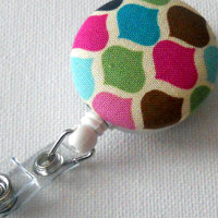 Rainbow Diamond - Retractable ID Badge Holder - Name Badge Holder - Nursing Badge Reel - RN Badge - Cute ID Badge Reel - Thumbnail 1