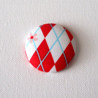 Name Badge Holder - Retractable Badge Clip - Nursing Badge Reel - Nurse Badge Holder - Teacher ID Reel - Cute ID Badge - Argyle - Thumbnail 1