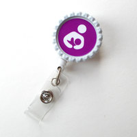 Lactation Specialist Purple - Retractable Badge Reel - Name Badge Holder - Breast Feeding Badge - Breastfeed Badge - Badge Reel - Thumbnail 1