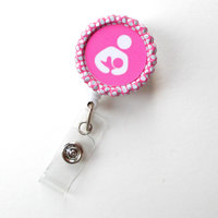 Lactation Specialist Pink - Retractable Badge Reel - Name Badge Holder - Breast Feeding Badge - Breastfeed Badge - Badge Reels - Thumbnail 1