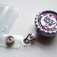 NICU Nurse - ID Badge Holder - Badge Reel - Name Badge Holder - Nurse ID Badge Clip - Retractable Nursing Badge Reel - Thumbnail 3