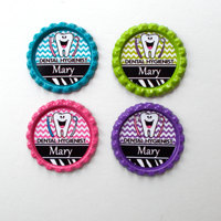 Personalized Dental Hygienist  - Name Badge Holder - Retractable ID Badge Reel  - Dental Badge Holder - Orthdontal Badge - RDH Badge Reel - Thumbnail 1