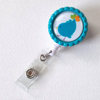 Blue Chick  - ID Badge Holder - ID Badge Reel - Name Badge Holder - Nurse Badge Clip - Nursing Badge - Teacher Badge Reel - Medical Badge - Thumbnail 2