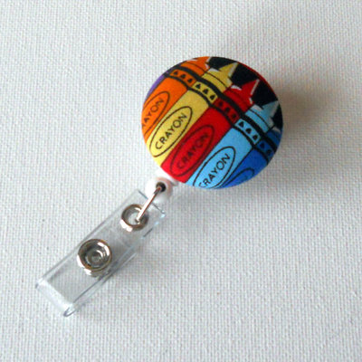 Crayola crayon - name badge holder - pediatric badge - peds badge - nicu badge - ob id badge clip - pediatric name badge holder