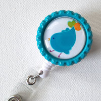 Blue Chick  - ID Badge Holder - ID Badge Reel - Name Badge Holder - Nurse Badge Clip - Nursing Badge - Teacher Badge Reel - Medical Badge - Thumbnail 3