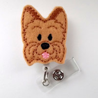 Yorkie - Name Badge Holder - Cute Badge Reels - Vet Badge - Pediatric Badge Clip  - Nursing Badge - Teacher Badge - Dog Badge - Thumbnail 1