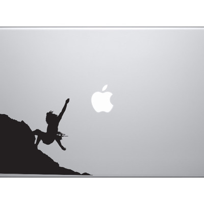 Mountain climber #1 - free climbing ascent altitude - vinyl decal for laptops, macbook, tablets and cars 