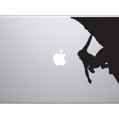 Mountain climber #4 - free climbing ascent altitude - vinyl decal for laptops, macbook, tablets and cars 