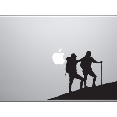 Mountain climbers #7 - hikers climbing ascent altitude hiking - vinyl decal for laptops, macbook, tablets and cars  - Thumbnail 3