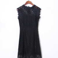 Full Lace Sleeveless Dress - Thumbnail 4