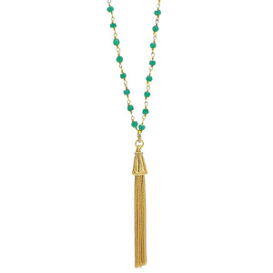 Rosary Tassel Necklace