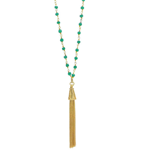 Rosary Tassel Necklace