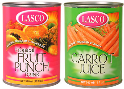 Lasco canned juice drinks