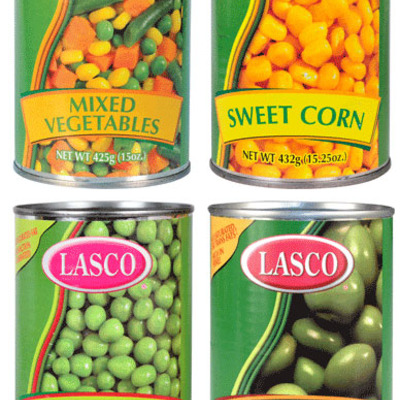 Lasco canned vegetables