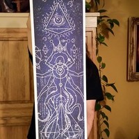 'Alien Constellations' skateboard design, signed by artist - Thumbnail 3