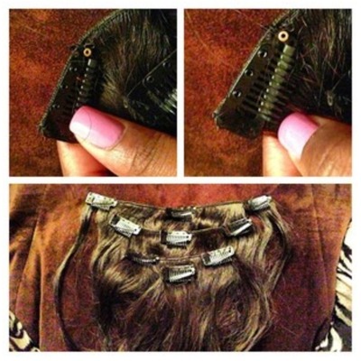 Custom made clip-ins or u-part wig